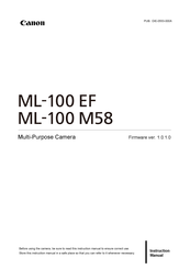 Canon ML-100 EF Instruction Manual