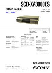 Sony SCD-XA3000ES Service Manual