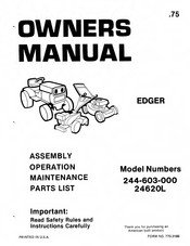 MTD 24603L Owner's Manual