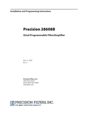 PRECISION FILTERS 28608B Installation And Programming Instructions