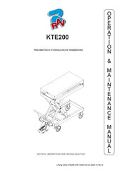 rav KTE200 Operation & Maintenance Manual