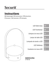Vermes Securit BARCELONA LP-BA-BL Instructions Manual