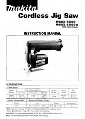 Makita 4300DW Instruction Manual