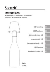 Vermes Securit Paris LP-PA-BL Instructions Manual