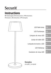 Vermes Securit Georgina LP-GE-WT Instructions Manual