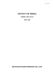 Daiichi Electronics CSY-96 Instruction Manual