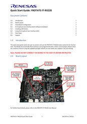 Renesas YROTATE-IT-RX220 Quick Start Manual