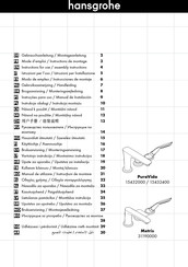Hans Grohe Metris 31190000 Instructions For Use/Assembly Instructions