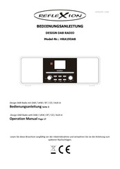 Reflexion HRA19DAB Operation Manual