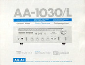Akai AA-1030/L Operator's Manual