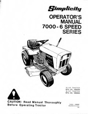 Simplicity 7000 Series Operator's Manual