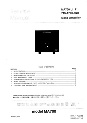 Marantz 74MA700/02B Service Manual