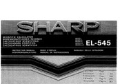 Sharp EL-545 Instruction Manual