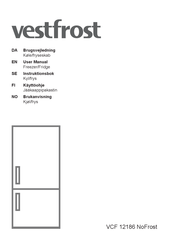 Vestfrost VCF 12186 NoFrost User Manual