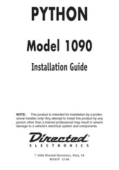 Directed Electronics 1090 Installation Manual