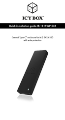 RaidSonic Technology ICY BOX IB-1815WP-C31 Quick Installation Manual