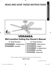 Emerson CARRERA VERANDA CF542ORB00 Owner's Manual