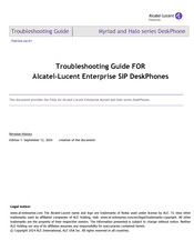 Alcatel-Lucent Myriad Series Troubleshooting Manual