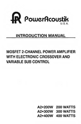 PowerAcoustik A2-300W Instruction Manual