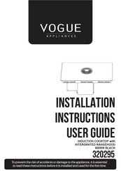 VOGUE APPLIANCES 320295 Installation Instructions Manual