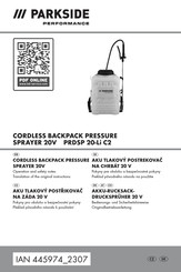 Parkside Performance 445974 2307 Operation And Safety Notes Translation Of The Original Instructions
