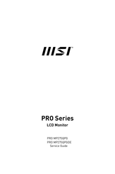 MSI PRO MP275QPGDE Service Manual