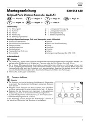 Vag 8X0 054 630 Assembly Instructions Manual