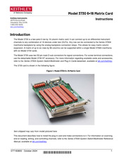 Tektronix KEITHLEY 3730 Instructions Manual