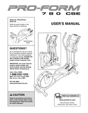 Pro-Form 780 CSE User Manual