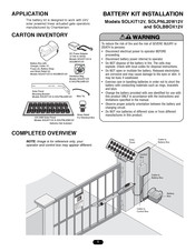 Chamberlain SOLBBOX12V Installation Manual