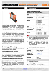Bartec MODEX Series Operating Instructions Manual