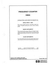 Hp 5382A Operating And Service Manual