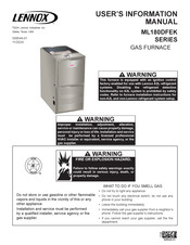 Lennox ML180DFEK Series User's Information Manual