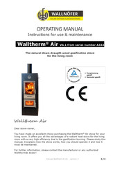 Wallnofer Walltherm Operating Manual