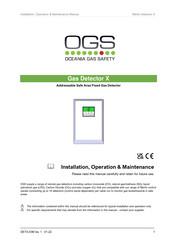 OGS Gas Detector X Installation, Operation & Maintenance Manual