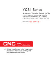 CNC YCS1 Series Operation Instruction Manual