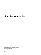 Plantronics Poly G10-T Documentation