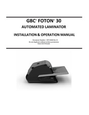 ACCO Brands FOTON30120 Installation & Operation Manual