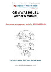 GE WWA8306LBL Use And Care Manual