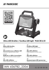 Parkside PLSA 20-Li A1 Translation Of The Original Instructions