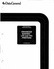 Data General DASHER TP2 Field Engineering Maintenance Manual