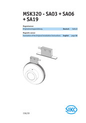 Siko MSK320-SA19 Translation Of The Original Installation Instructions