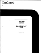 Data General 6012 Technical Manual