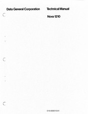Data General Nova 1210 Technical Manual