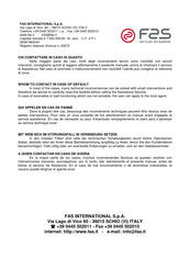 FAS International TRITECH MAXI EVOLUTION Manual