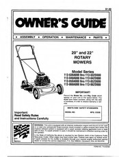 MTD 113-030A000 thru 113032D000 Owner's Manual