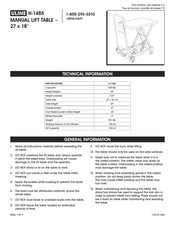 U-Line H-1485 Manual