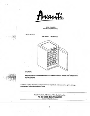 Avanti WC601CL Instruction Manual