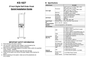 Fametech Tysso KS-1827 Quick Installation Manual