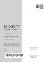LG OLED55B46LA.AFPE Owner's Manual